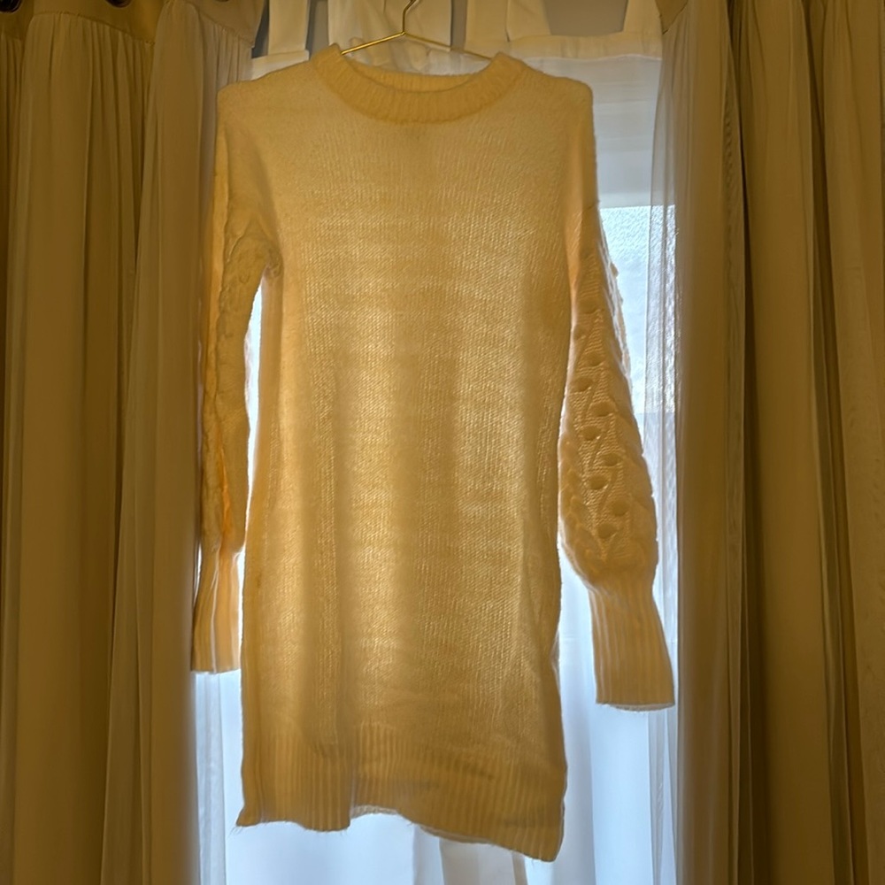 Cream Sweater Dress